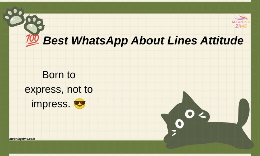 Best WhatsApp About Lines Attitude