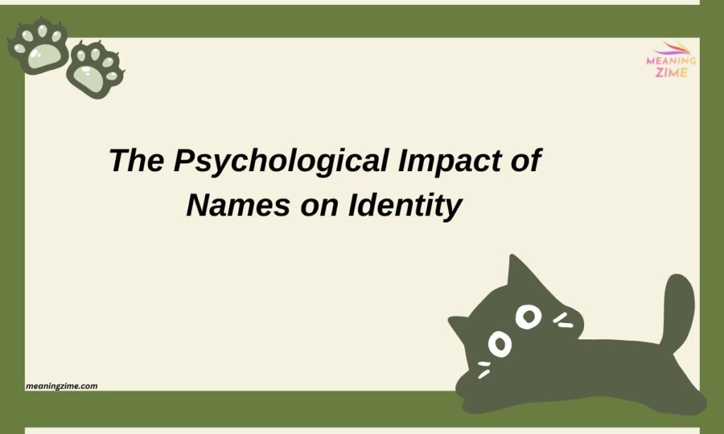 The Psychological Impact of Names on Identity