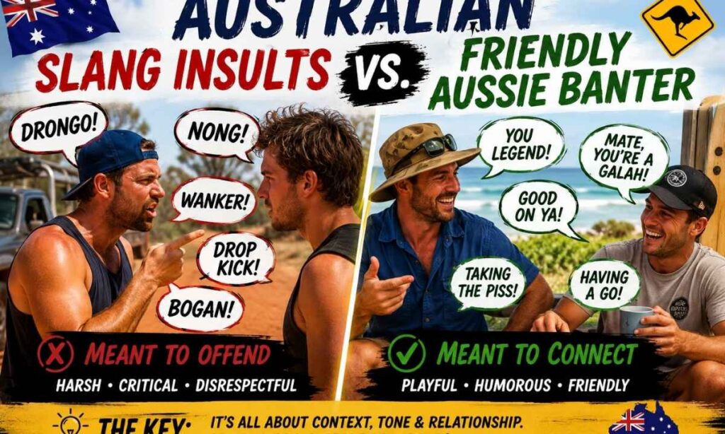 Australian Slang Insults vs. Friendly Aussie Banter