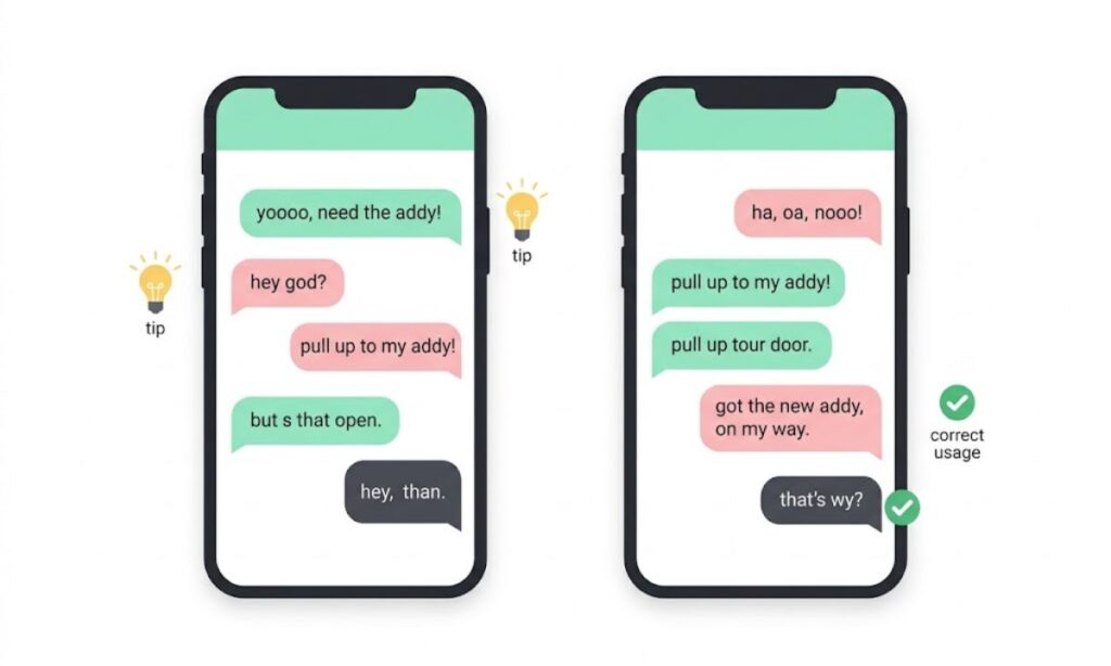 Tips for using addy naturally in casual texting